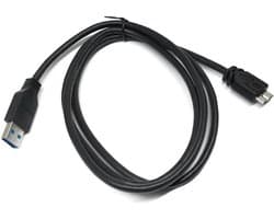 USB 3.0 Kabel - Adapterkabel Datakabel - Externe Schijf Verbinding - Snelle Dataoverdracht - 1 Meter - Zwart