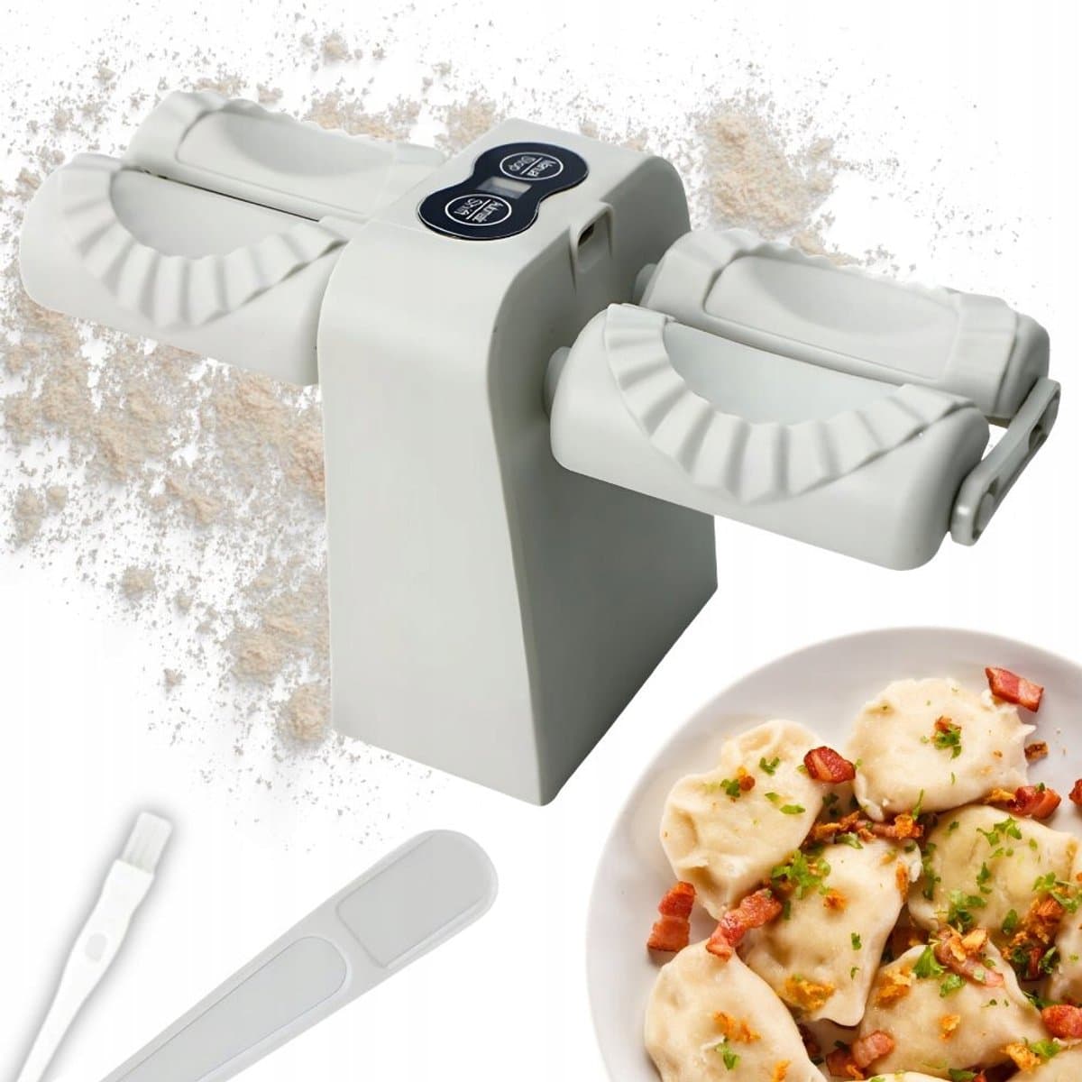 Pingyang Rongrong - Elektrische Pierogi Machine - Dubbele Werkstand - Automatisch en Handmatig - Anti-slip Voeten — afbeelding 1