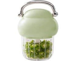 Elektrische Mini Hakker - Keukenmachine Oplader - Snel Ingrediënten Snijden - Oplaadbaar Met Handvat - 350ml Capaciteit - Groen