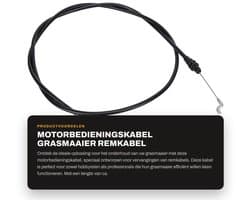 Dailygoods- Motorbedieningskabel Vervanging voor Toro Grasmaaier - Remkabel - PVC/Nylon/Staaldraad - Lengte 147 cm - Uittrekbare lengte 80 mm - Artikelnummer 104-8676