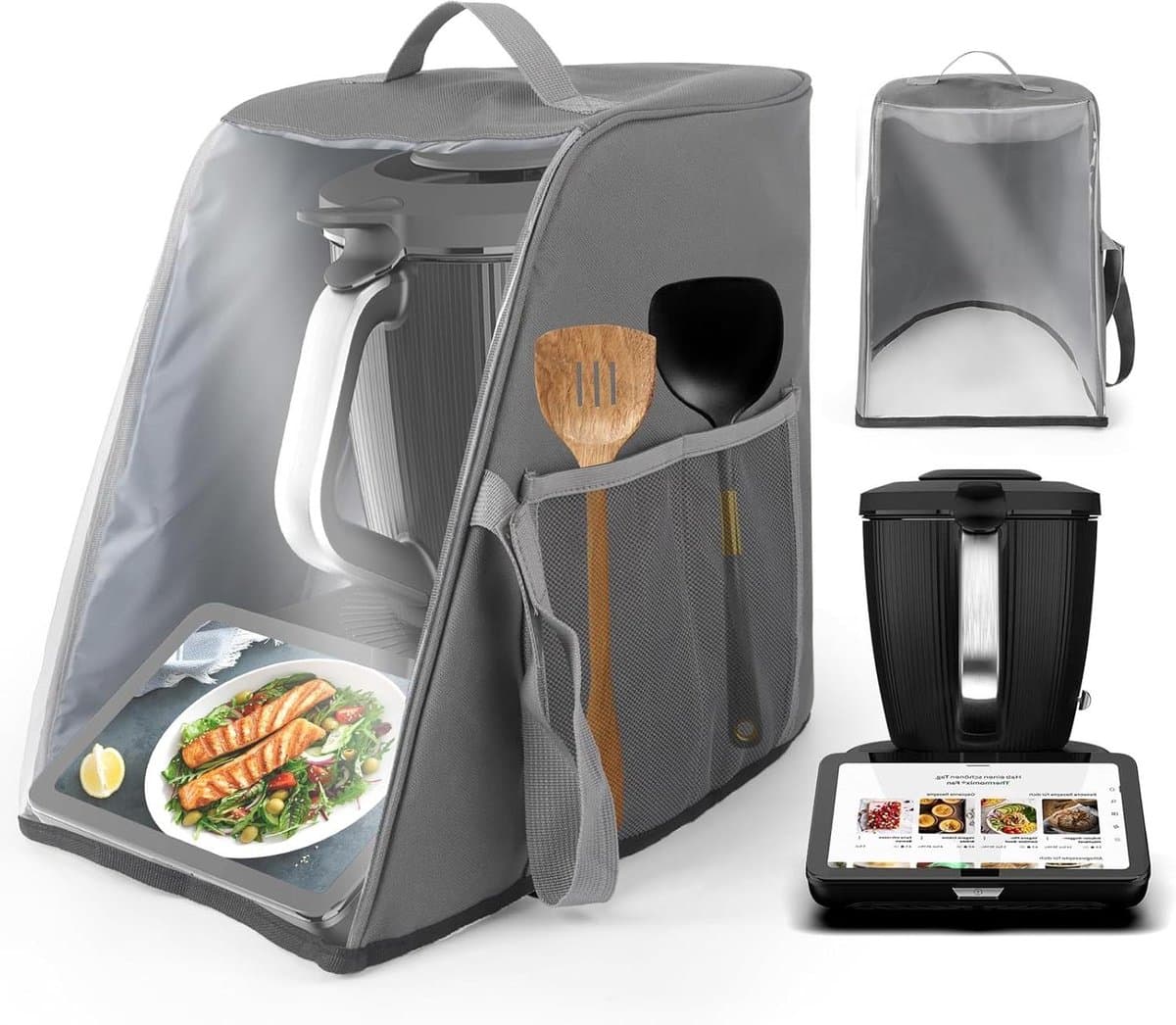 Stofhoes Keukenmachine - Beschermhoes Robot - Keuken Netjes Houden - Met Handgreep - 32 x 273 x 48 cm - Grijs — afbeelding 1