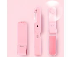 USB mini opvouwbare ventilator, zakformaat opvouwbare ventilator, handventilator, oplaadbare, krachtige opvouwbare mini-ventilator voor op het bureau (roze)