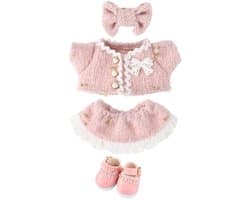 Poppenkledingset, stijlvolle kawaii-outfitset, luxe moderne rok met accessoires, geschikt voor aankleedpoppen