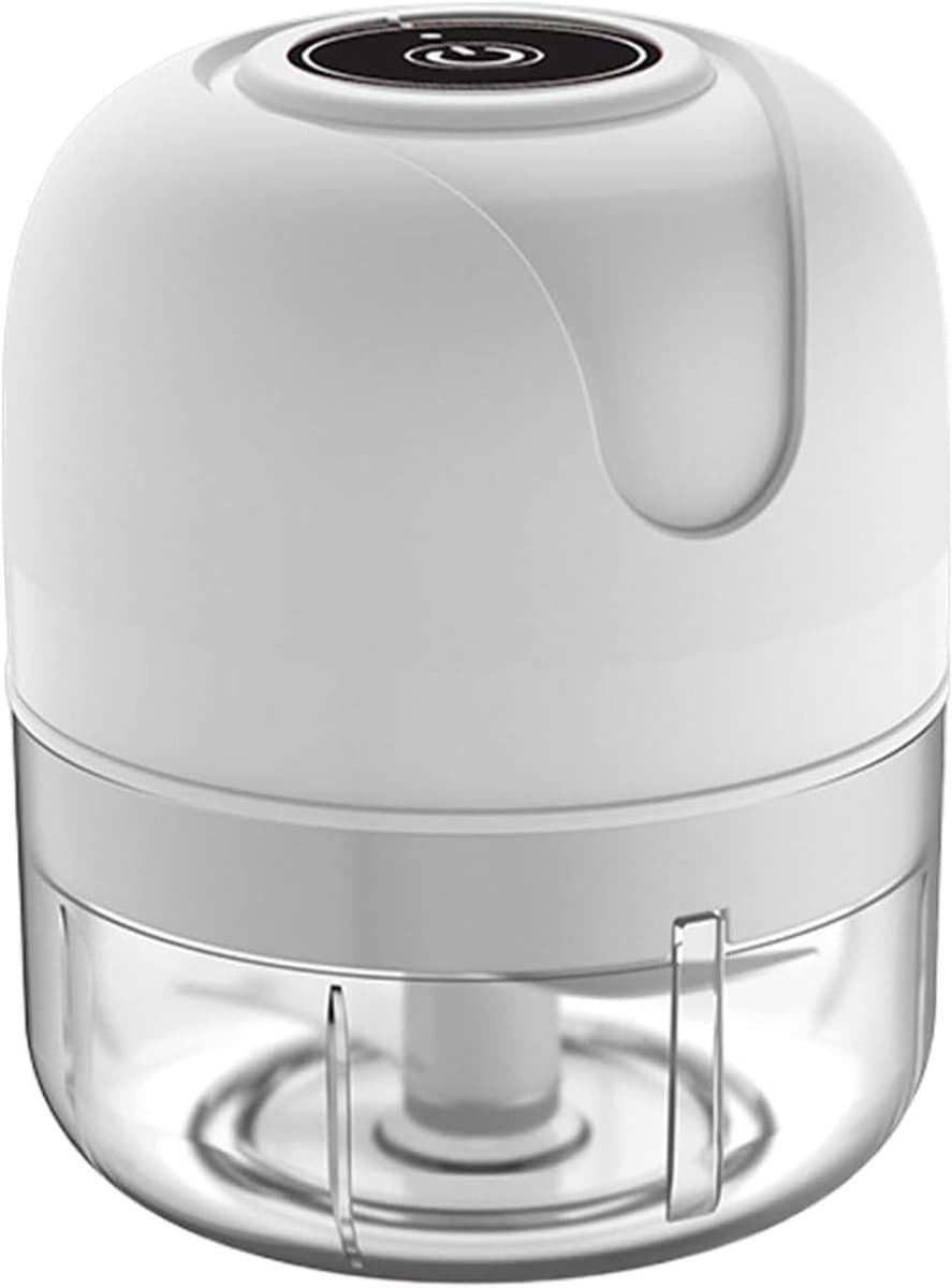 Mini Hakmolen - Keukenmachine - Ingrediënten Snijden - Draadloos USB Oplaadbaar - 250 ml - Wit — afbeelding 1