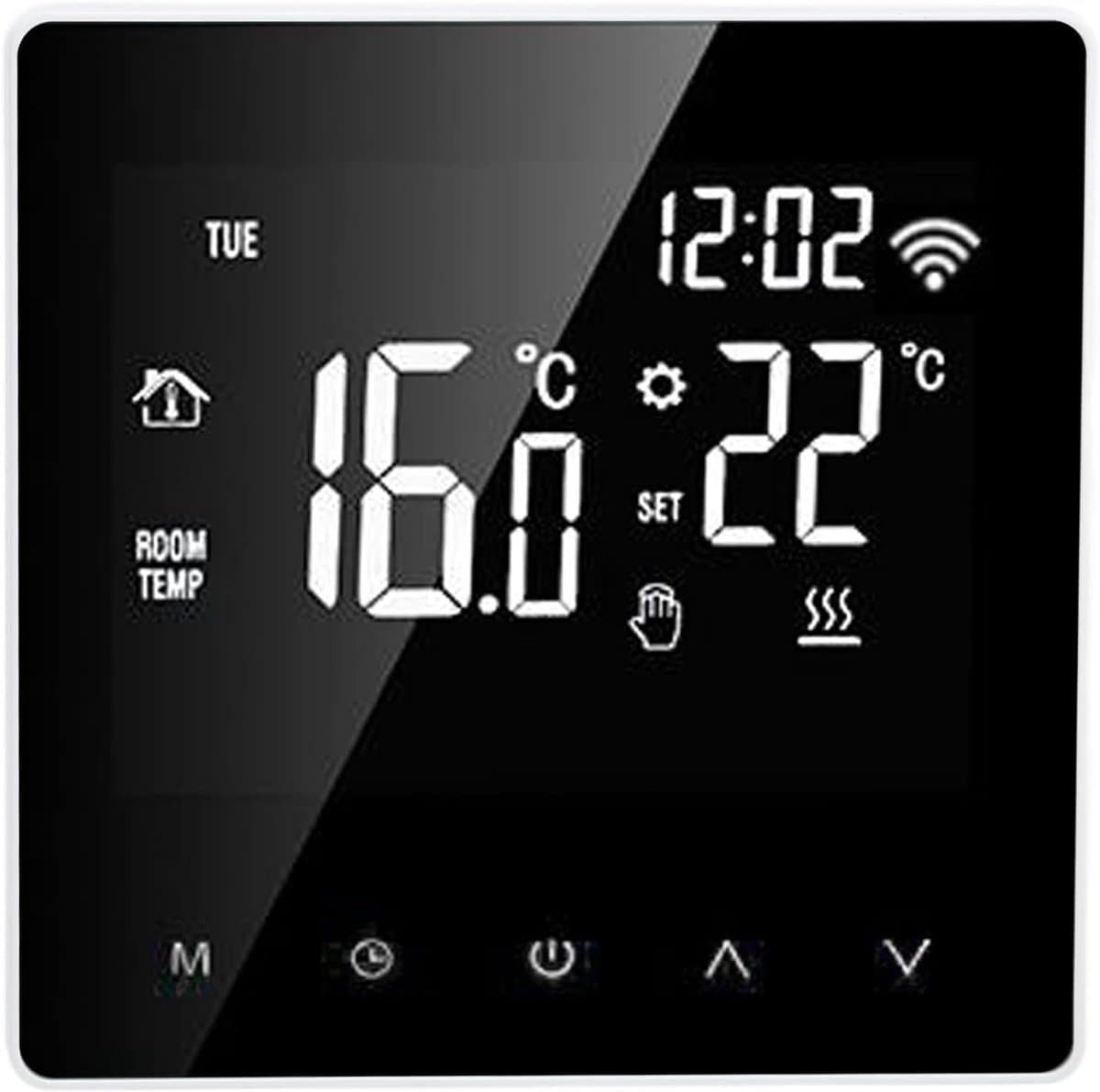 Slimme Thermostaat WIFI Programmeerbaar voor Elektrische en Water Vloerverwarming - LCD Touchscreen — afbeelding 1