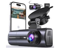 Dashcam 3-kanaals 1080P voor en binnen met auto