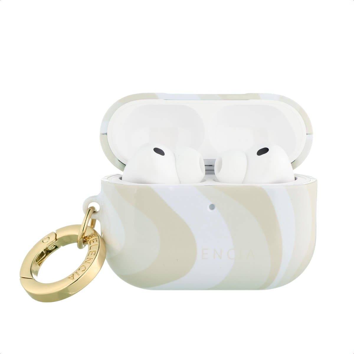 Selencia Case - Hoesje geschikt voor AirPods Pro 3 - Desert Waves Beige — afbeelding 1