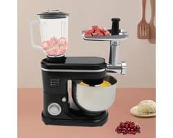 Keukenmixer – Keukenmachine – Mengmachine – Mixer – Deegmixer – Zwart – 700W Motor – 6 Liter Mengkom