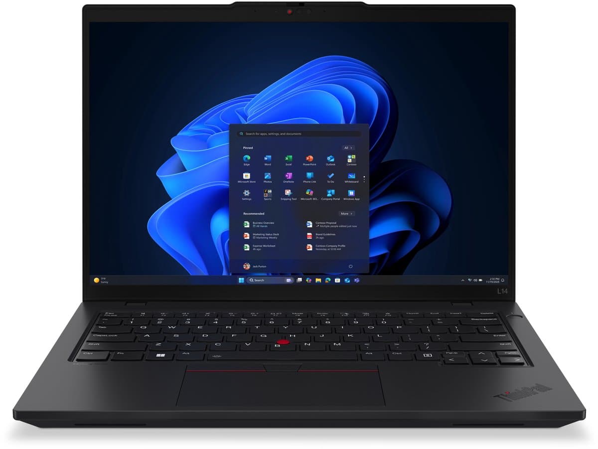 Lenovo ThinkPad L14 Gen 6 (Intel) Intel Core Ultra 5 225U Laptop 35,6 cm (14"") WUXGA 16 GB DDR5-SDRAM 512 GB SSD Wi-Fi 6E (802.11ax) Windows 11 Pro Engels Zwart" — afbeelding 1