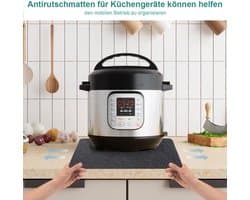 Candala stuks vuurvaste onderlegger, hittebeschermingsmat, hittebeschermingsmat, brandwerende deken voor koffiezetapparaten, magnetrons, broodrooster, luchtfriteuse (30 x 45 cm, zwart)