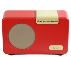 OER Muziekspeler voor Ouderen met Dementie (OER Radio) - Simpele Bediening Met 1 Knop - Dementie Hulpmiddel - Dementie Radio - Muziek en Dementie - Stevig - 4GB Geheugen - Rood