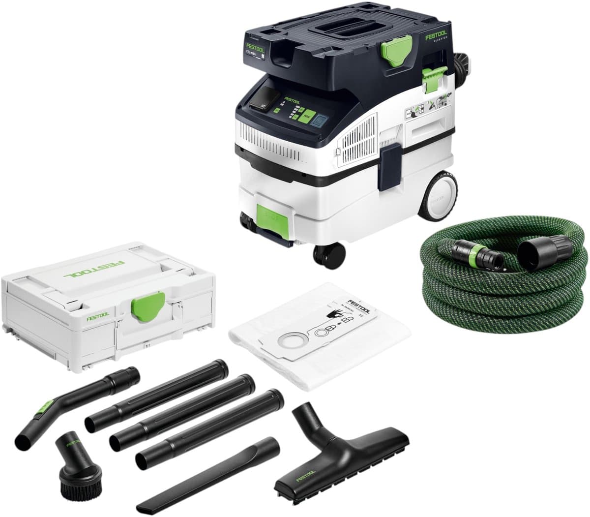 Festool CTL MIDI I CLEANTEC mobiele stofafzuiger 1200 watt 15 l stofklasse L ( 578309 ) + 7-delige standaard reinigingsset ( 577257 ) — afbeelding 1