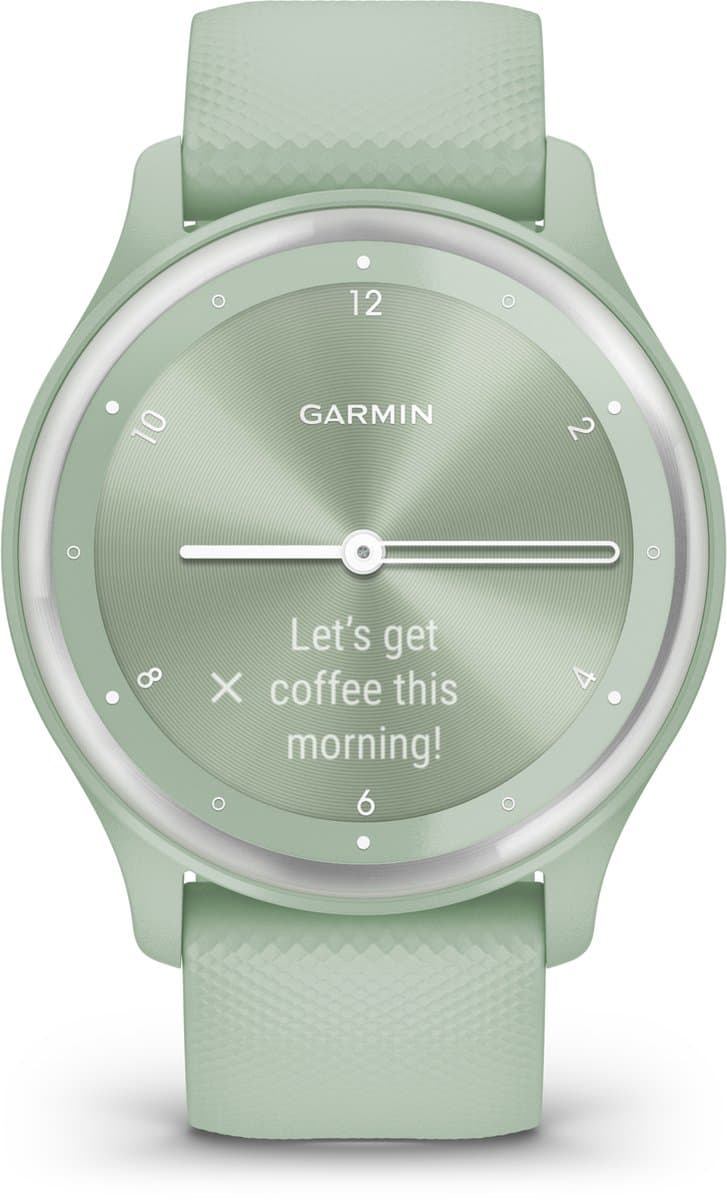 Garmin Vivomove Sport - Hybrid smartwatch - Echte wijzers - Verborgen touchscreen - 40mm - Mint — afbeelding 1