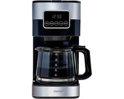alpina Koffiezetapparaat Filterkoffie - Koffiemachine 1.5L/ 12 Kopjes Filter Koffie - Koffie Machine met Digitaal Display, Timer en Warmhoudplaat - Instelbare Koffie Sterkte - Zwart
