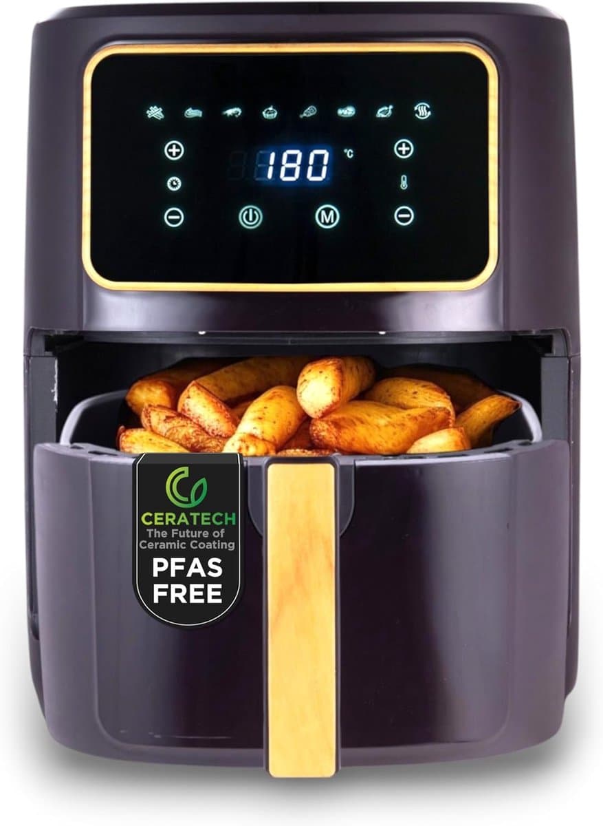 Krachtige Heteluchtfriteuse 6,9 L met 8 Kookprogramma's en Keramische Coating — afbeelding 1