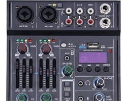 Audio Mixer – Streaming – DJ Draaitafel – DJ Mix Set – Mengpaneel - PC mixer met XLR-microfooninterface - Individuele bediening - Podcast - Opname - Zang – Ruisonderdrukking