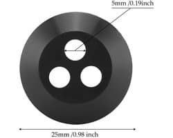 Doorvoertule 3-gaats - Brandstoftank Doorvoer - Vervangingen Grasmaaier - Rubber - Gatdiameter 5 mm - Compatibel met Echo Modellen