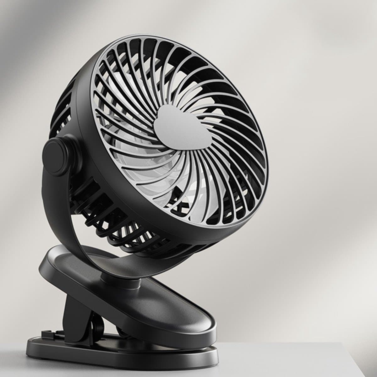 USB-ventilator, draagbare mini-ventilator met clip en 3 snelheden — afbeelding 1
