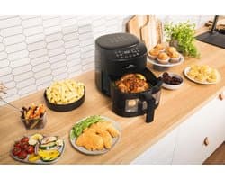 Heteluchtfriteuse - Airfryer - Gezond Frituren - Met Kijkvenster - 43 Liter - Zwart