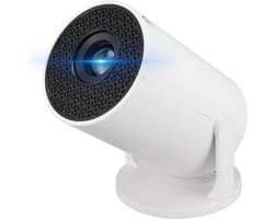 SnelShoppen - 1080P Mini Projector Draadloos, 270° Verstelbaar, Draagbare Filmprojector voor Android Telefoon, USB TV Stick, Laptop, 8000LM 150-inch S