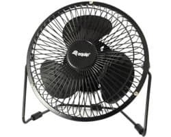 USB Tafelventilator, 15 cm diameter, zwart, stil - USB-aangedreven.