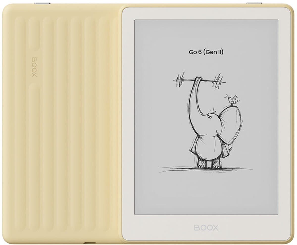 BOOX Go 6 (Gen II) - 6'' e-Reader – Geel - 300 PPI ePaper, Android, Google Play Store, 3 GB RAM, 32 GB opslag, microSD, verstelbare frontverlichting, InkSense Plus-compatibel — afbeelding 1