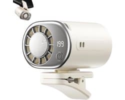 LISM - Autoventilator met display, draagbaar mini-koelsysteem Geschikt voor in de auto, handsfree autoventilator, 360° draaibare draagbare mini-ventilator (199 snelheden), werkingstype