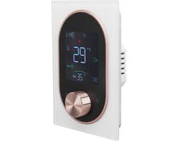 Slimme Thermostaat - Verwarmingsthermostaat Programmeerbaar - Energie Besparen - App Afstandsbediening - 130x88x38.3mm - Zwart