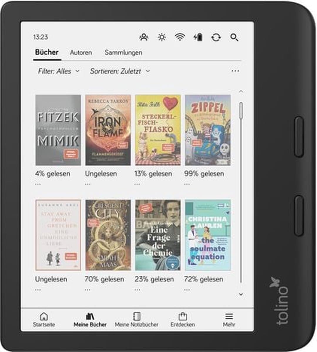 Tolino 4016621130183 e-book reader Touchscreen Wifi Zwart — afbeelding 1