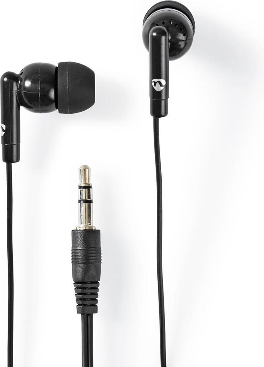 Nedis Bedrade Koptelefoon - 3,5 mm - Kabellengte: 1.20 m - Volumebediening - Zwart — afbeelding 1
