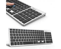 Trendfield Draadloos Toetsenbord - Bluetooth Keyboard - Stille Toetsen - Oplaadbaar - Qwerty - Space Grey