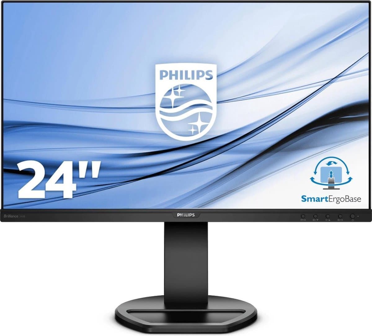 Philips 241B8QJEB - Full HD IPS Monitor - USB-hub - DisplayPort, DVI-D, HDMI, VGA - Verstelbaar - 24 inch — afbeelding 1