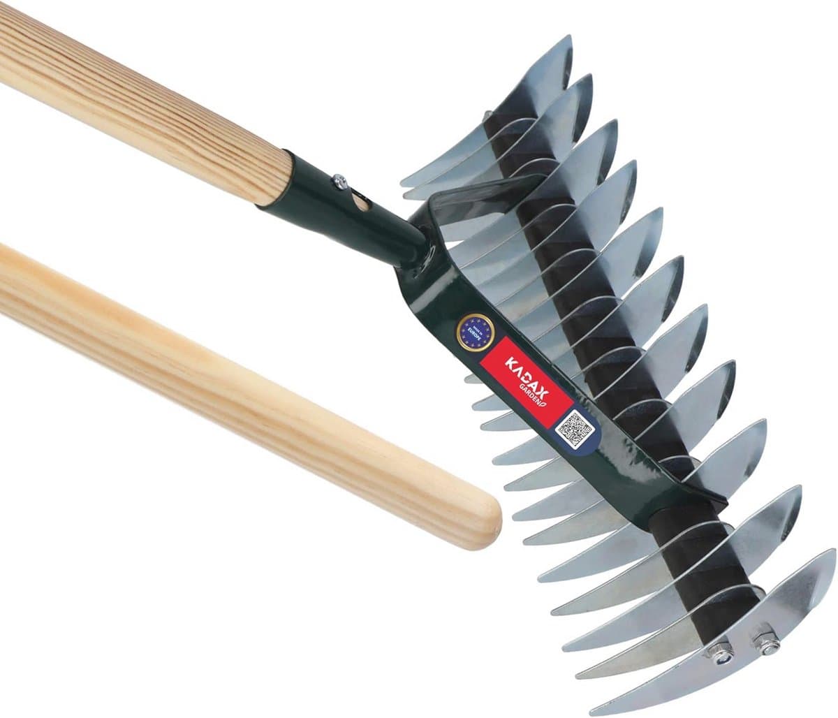 Dubbelzijdige Vloerbeluchter voor Tuin - Hoogwaardig Staal, Handmatige Verticuteermachine 37 cm — afbeelding 1