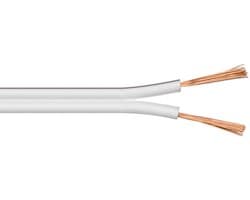 Goobay Luidsprekerkabel 25 m wit, 2 x 1,5 mm² CCA-geleider met polariteitsmarkering, flexibele PVC-mantel, voor hifi-systemen en luidsprekers