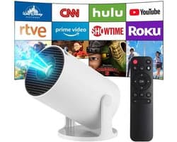 Beamer Draagbare Mini - 1280 x 720 Resolutie - 130 Inch Scherm - DLP - Android 14 Smart Projector