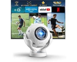 Mini Beamer - Draagbare Projector - Thuisbioscoop Creëren - Automatische Trapeziumcorrectie - 1080p 4K - Wit