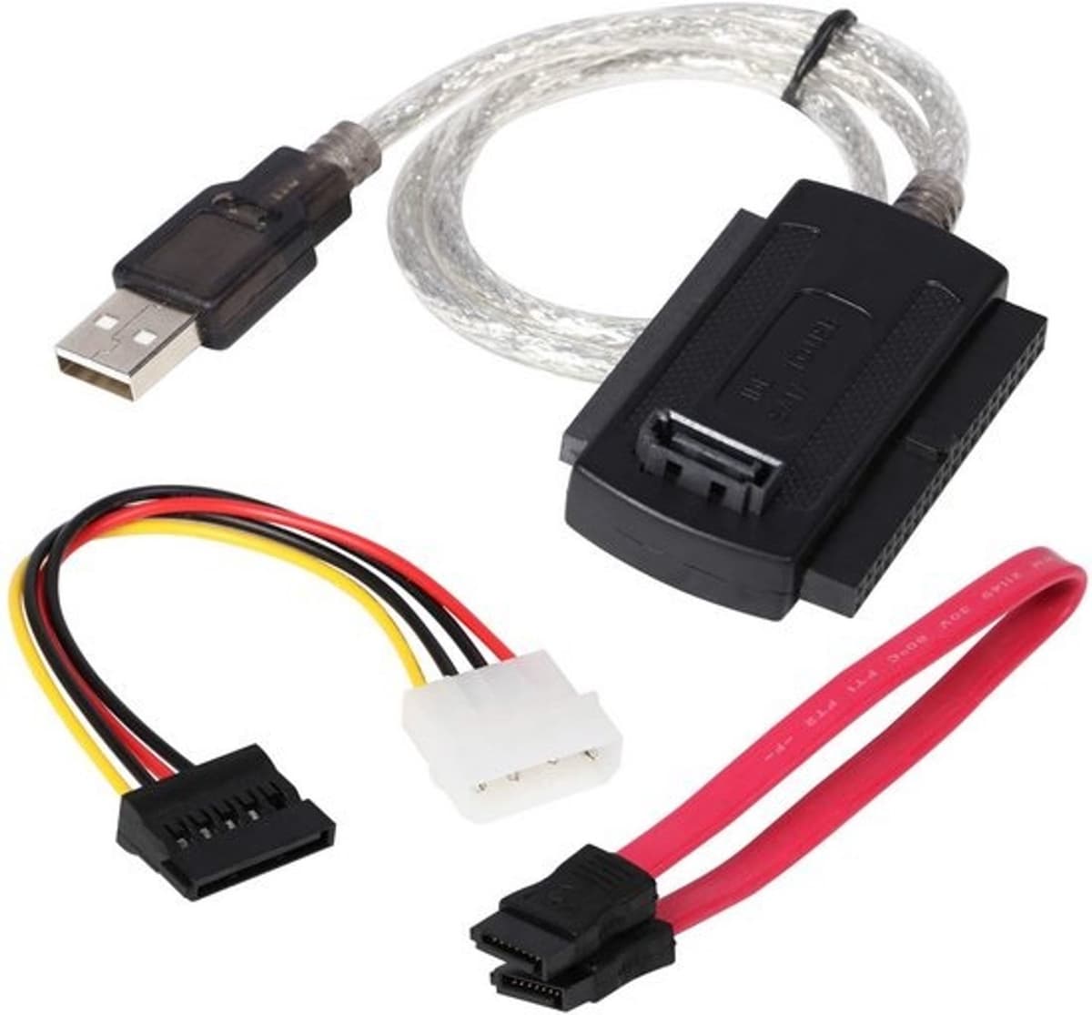 USB-naar-SATA/IDE-adapterkabel - Voor 2,5 of 3,5 inch harde schijf en DVD/CD-ROM-drives — afbeelding 1