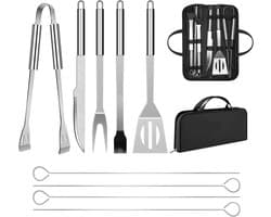 Famanu Gebruiksvoorwerp Set Rvs Professionele Grill Accessoires Tool Met Tas Gemakkelijk Te Dragen (9)