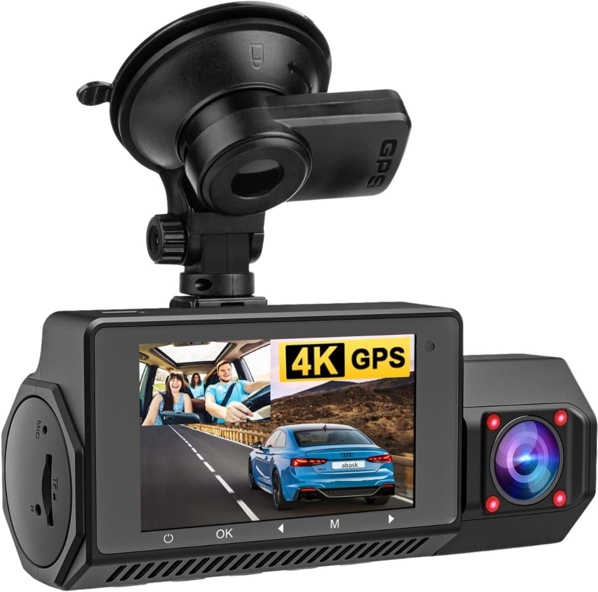 Dashcam - Daschcams - Auto - Camera - Vooruit - Achteruit - Video - Autobeveiliging - Parkeerbeveiliging - Recording - Dag en Nacht - Schadepreventie — afbeelding 1
