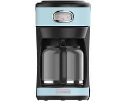Westinghouse Retro Filter-koffiezetapparaat – Filterkoffie – Herbruikbaar Filter – 1,25L – 10 Koppen – 1000W – Blauw