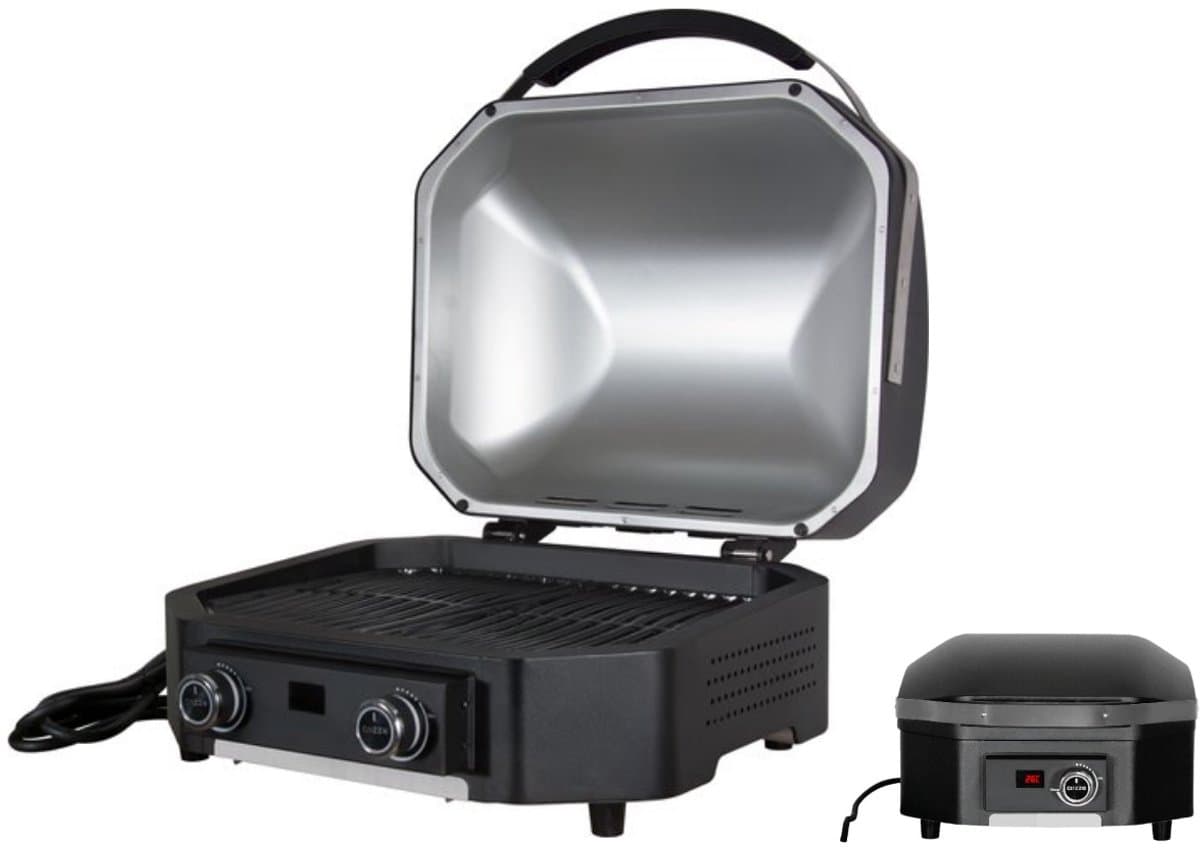 Fameilleur elektrische barbecue- 1700 Watt – Compact & Krachtig – Tot 350°C – Gietijzeren Grillrooster – BBQ voor Balkon, Tuin of Camping – Zwart – Snel op temperatuur – Geen Gas of Houtskool Nodig- grill- tafelgrill- tafel grill- tafelbarbecue- tafe — afbeelding 1