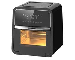 Heinner Heteluchtfriteuse – 2000W – 12L Capaciteit – Ovenfunctie – Digitaal Touchdisplay – Timer 60 min – Dehydrateren 24u – 8 Programma’s – Rotisserie – Zwart