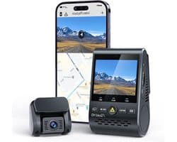 Thuys – Dual Dashcam – Voor Auto 1080p – Voor en Achter Camera – Auto Camera – G-Sensor – App Bediening – Parkeermodus