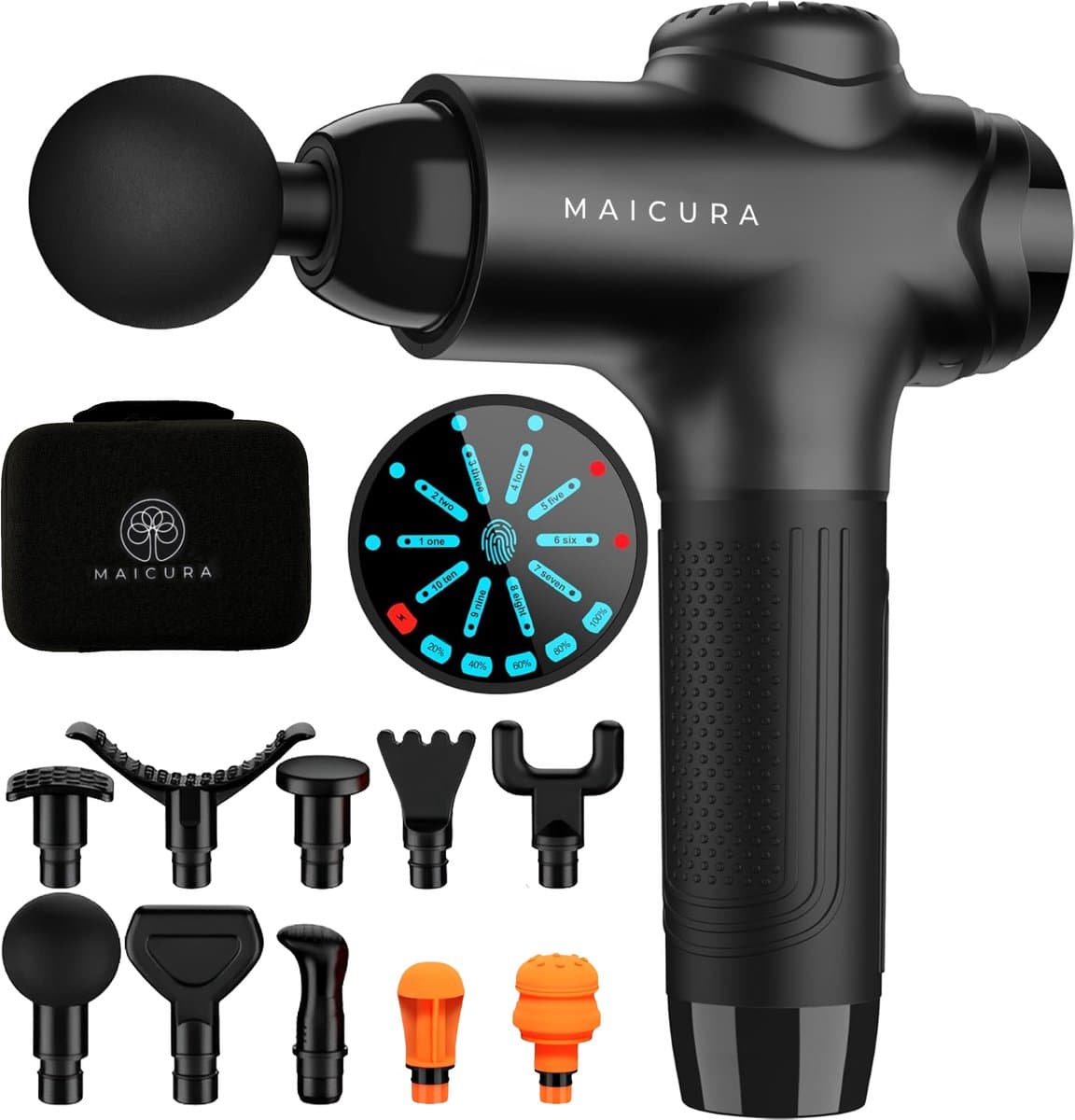 Maicura PRO SE - Massage Gun - Professioneel - Massage Apparaat - Massage Pistool - 10 massagekoppen — afbeelding 1
