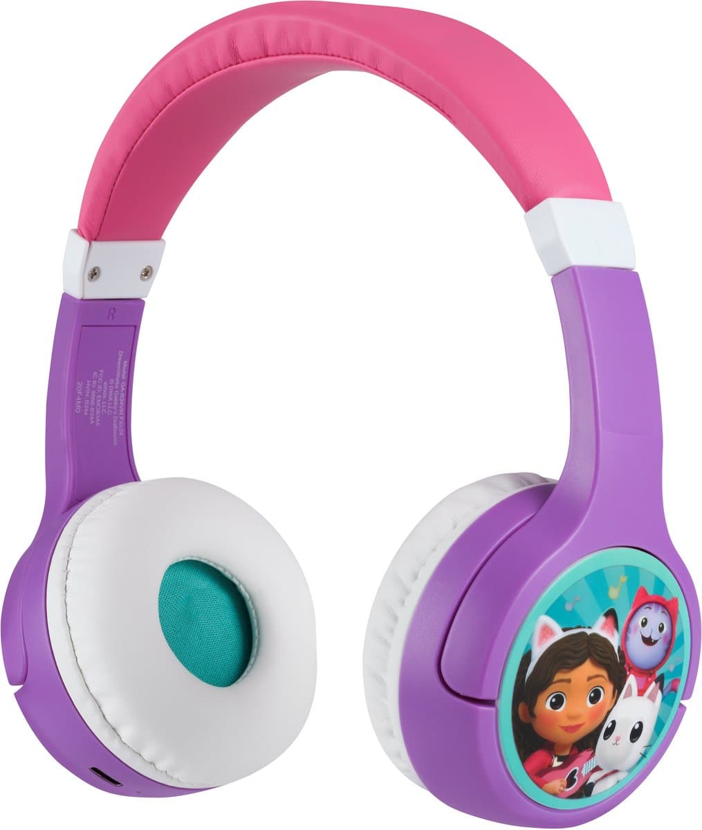 Gabby's Poppenhuis - draadloze kinderkoptelefoon - met volumebegrenzing - lange speeltijd - met extra audiokabel - bluetooth — afbeelding 1