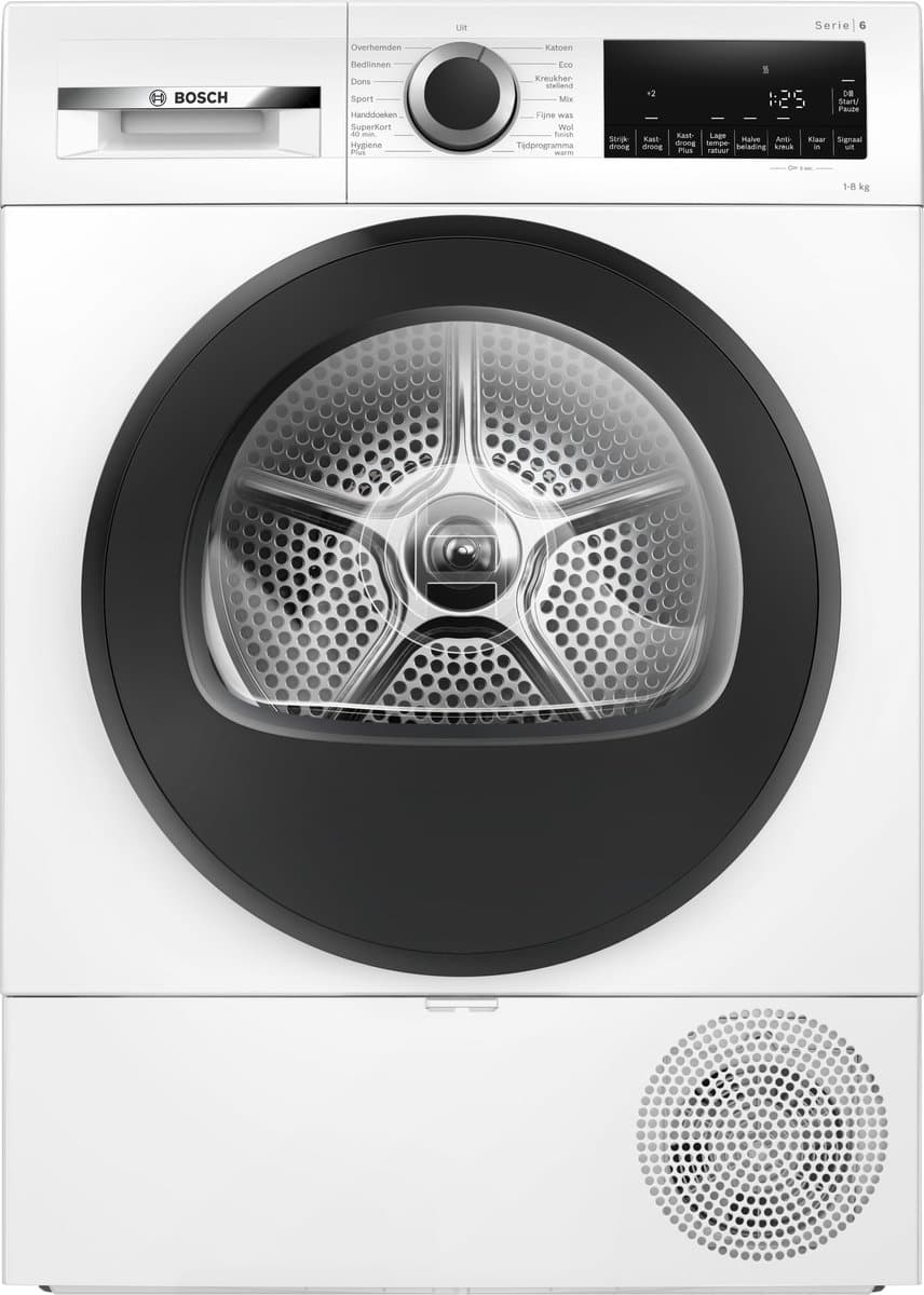 Bosch WQG133DANL 6 serie - Wasdroger - Warmtepompdroger - 8 kg - Stil — afbeelding 1