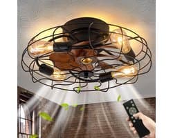 Plafondventilator met Verlichting - Ventilator voor Slaapkamer - Air Cooler met Afstandsbediening