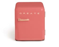 CREATE - Koelkast in retrostijl - Terracotta - Handvat Roségoud - FRIDGE RETRO 48L