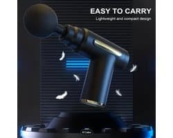 Compacte Massage Gun – 4 Verwisselbare Koppen, 6 Snelheden, USB‑C Snelladen – Compact & Stil