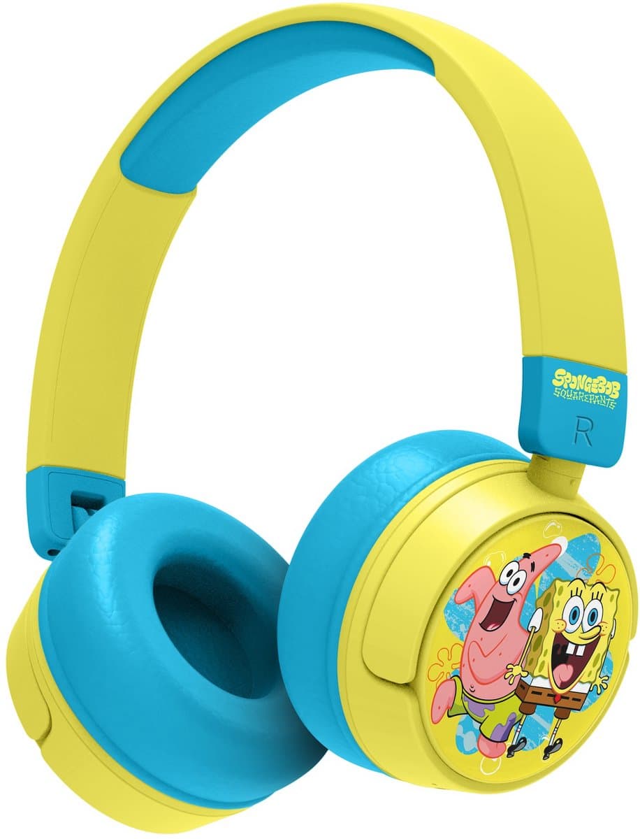 Sponge Bob - draadloze kinderkoptelefoon - volumebegrenzing - lange batterijduur - microfoon - opvouwbaar - bluetooth — afbeelding 1
